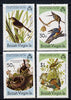 British Virgin Islands 1985 John Audubon Birds set of 4 unmounted mint, SG 588-91