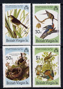 British Virgin Islands 1985 John Audubon Birds set of 4 unmounted mint, SG 588-91