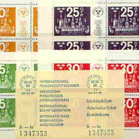 Sweden 1974 'Stockholmia 74' Stamp Exhibition set of 4 m/sheets (SG MS 783) plus admission ticket in special folder