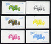 Oman 1976 Vintage Cars #1 2b (Peugeot 1912) set of 6 imperf progressive colour proofs comprising the 4 individual colours plus 2 and all 4-colour composites unmounted mint