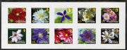 Guernsey 2004 Raymond Evison's Guernsey Clematis sheet of 10 self-adhesives unmounted mint, SG 1017a