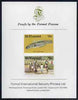 St Vincent 1986 Freshwater Fishing (Tri Tri) 75c imperf se-tenant proof pair mounted on Format International proof card