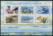 Guernsey 2007 25th Anniversary of Battle for the Falkland Islands perf m/sheet unmounted mint, SG MS1148