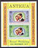 Antigua 1973 Royal Wedding m/sheet opt'd for 'Honeymoon Visit' unmounted mint, SG MS 375