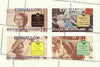 Eynhallow 1985 Life & Times of HM Queen Mother perf sheetlet of 4 with perforations dramatically misplaced unmounted mint