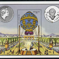 Central African Republic 1983 Manned Flight (Balloons) m/sheet unmounted mint SG MS 934