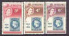 St Helena 1956 Stamp Centenary set of 3 unmounted mint, SG 166-68