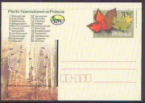 Poland 2000 National Parks 70gr p/stationery postcard unused and pristine