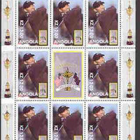 Angola 2000 Tiger Woods (The Great Champion) perf sheetlet containing 8 values plus label for Ryder Cup, unmounted mint