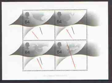 Great Britain 1999 Millennium Series - Millennium Timekeeper m/sheet containing 4 x 64p Clock stamps unmounted mint, SG MS 2123