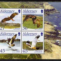 Guernsey - Alderney 2002 Migrating Birds (1st series) Raptors perf m/sheet unmounted mint, SG MSA191