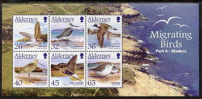 Guernsey - Alderney 2005 Migrating Birds (4th series) Waders perf m/sheet unmounted mint, SG MSA265