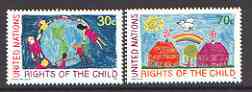 United Nations (NY) 1991 Rights of the Child set of 2 unmounted mint, SG 601-02