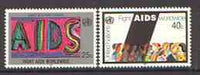United Nations (NY) 1990 Anti AIDS Campaign set of 2, unmounted mint, SG 582-83
