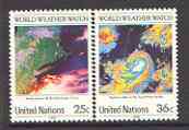 United Nations (NY) 1989 World Weather Watch set of 2, unmounted mint, SG 559-60