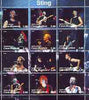 Sakha (Yakutia) Republic 2000 Sting (Pop Singer) perf sheetlet containing complete set of 12 values unmounted mint