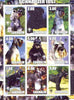 Sakhalin Isle 2000 Dogs (Schnauzer) perf sheetlet containing complete set of 9 values, each with Scout logo,unmounted mint