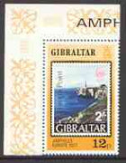 Gibraltar 1977 Amphilex 77 stamp Exhibition 12p unmounted mint marginal with upright wmk, SG 391w