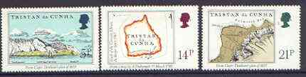 Tristan da Cunha 1981 Early Maps set of 3 unmounted mint, SG 304-06