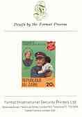 Zaire 1980 General Evangeline Booth 20k (from Salvation Army set) imperf proof mounted on Format International proof card