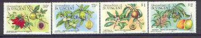St Vincent - Grenadines 1985 Fruits & Blossoms set of 4 opt'd SPECIMEN unmounted mint, as SG 398-401