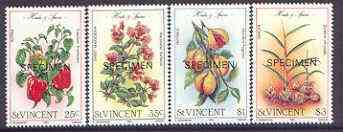 St Vincent 1985 Herbs & Spices set of 4 opt'd SPECIMEN unmounted mint, as SG 868-71