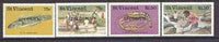 St Vincent 1986 Freshwater Fishing set of 4 opt'd SPECIMEN unmounted mint, as SG 1045-48