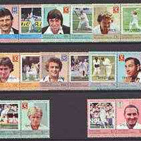 St Vincent - Union Island 1984 Cricket (Leaders of the World) set of 16 opt'd SPECIMEN, unmounted mint