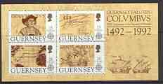 Guernsey 1992 Europa - Columbus m/sheet unmounted mint, SG MS 560