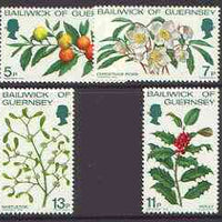 Guernsey 1978 Christmas Flowers set of 4 unmounted mint, SG 173-76