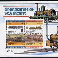 St Vincent - Grenadines 1985 Locomotives #3 (Leaders of the World) the scarce m/sheet (SG MS 359) unmounted mint