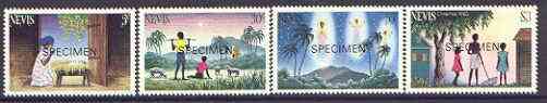 Nevis 1983 Christmas set of 4 opt'd SPECIMEN unmounted mint, as SG 127-30*