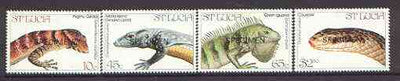 St Lucia 1984 Endangered Wildlife set of 4 opt'd SPECIMEN unmounted mint, as SG 711-14*