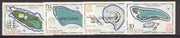 Kiribati 1984 Island Maps #3 set of 4 opt'd SPECIMEN, as SG 215-18 unmounted mint*