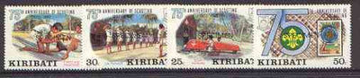 Kiribati 1982 75th Anniversary of Scouting set of 4 vals, opt'd SPECIMEN, as SG 189-92 unmounted mint*