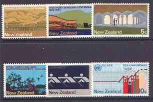 New Zealand 1973 Commemorations set of 6 unmounted mint SG 997-1002