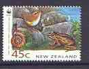 New Zealand 1993 Snail, Wren & Frog 45c from Endangered species set of 5, unmounted mint SG 1738