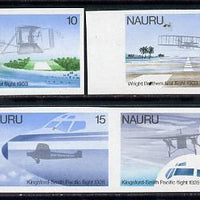 Nauru 1979 Flight Anniversaries imperf set of 4 unmounted mint, SG 200-3