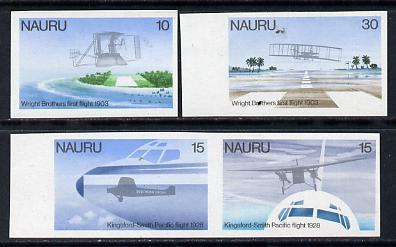 Nauru 1979 Flight Anniversaries imperf set of 4 unmounted mint, SG 200-3