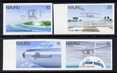 Nauru 1979 Flight Anniversaries imperf set of 4 unmounted mint, SG 200-3
