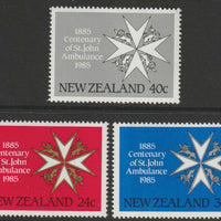 New Zealand 1986 Centenary of St John's Ambulance in NZ set of 3 unmounted mint SG 1357-59