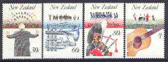 New Zealand 1986 Music in NZ set of 4 unmounted mint SG 1407-10