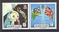 Solomon Islands 1982 Royal Visit se-tenant pair, fine unmounted mint SG 471-72