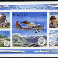 Lesotho 1983 Manned Flight Bicentenary imperf m/sheet unmounted mint (SG MS 549)