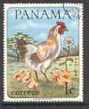 Panama 1967 Chicken with chicks 1c fine used, from Domestic Animals set of 8, SG 936 (tete-beche pairs price x 2)