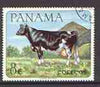 Panama 1967 black & white cow 8c fine used, from Domestic Animals set of 8, SG 939 (tete-beche pairs price x 2)
