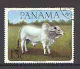 Panama 1967 white bull (Zebu) 13c fine used, from Domestic Animals set of 8, SG 941 (tete-beche pairs price x 2)