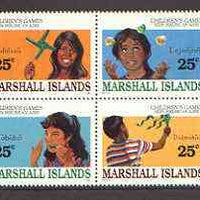 Marshall Islands 1990 Children's Games set of four in se-tenant block of 4 unmounted mint SG 309a
