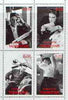 Tadjikistan 2000 Elvis Presley perf sheetlet containing set of 4 (black & white) unmounted mint