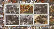 Tadjikistan 2000 The Cinema (Films of War) perf sheetlet containing set of 6 values unmounted mint